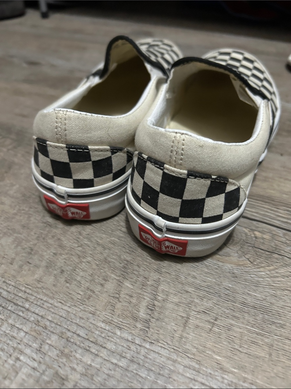 Checkerboard Slip-On Vans Black & White - Picture 3 of 3